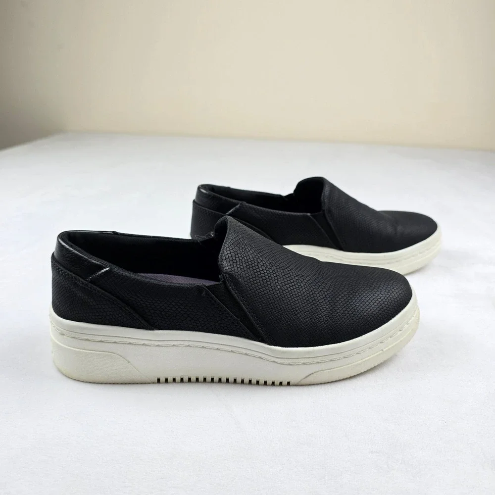 Dr Scholls Madison Next Black Slip On‎ Platform Sneakers Women's Size 10M